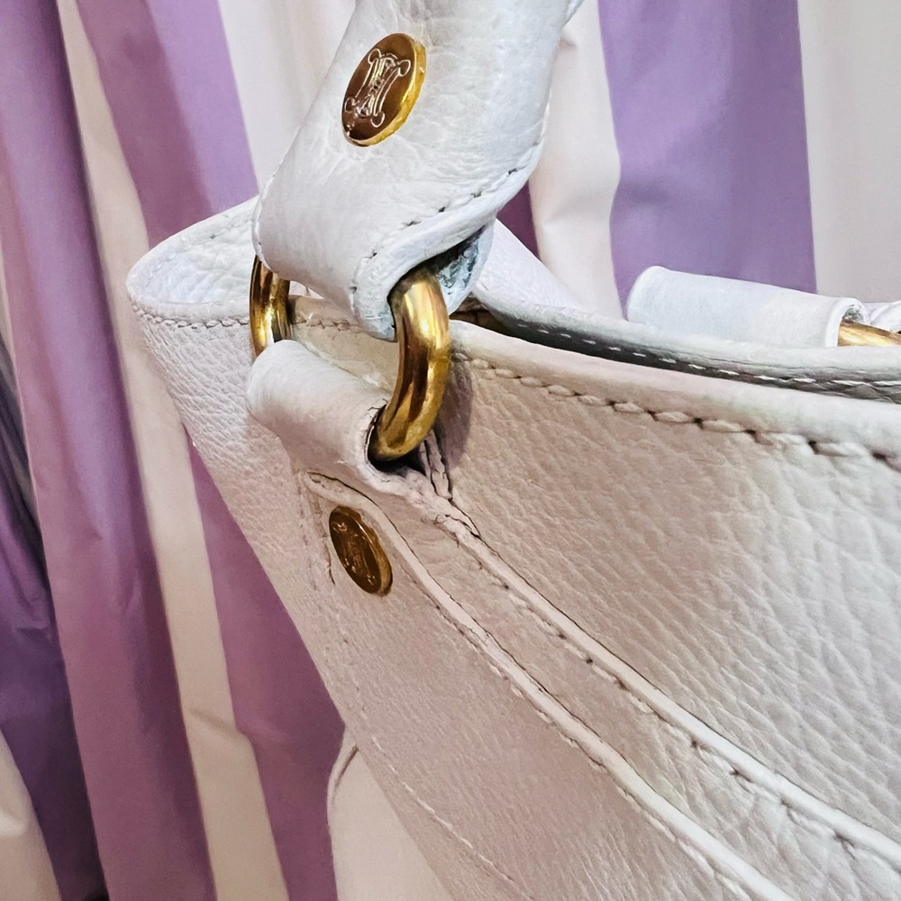 Celene White Satchel Textured Leather - Picture 11 of 16